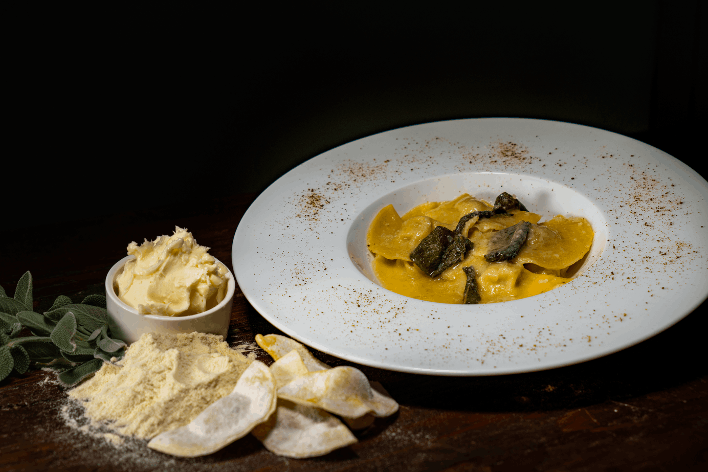 Foto piatto casoncelli al burro e salvia